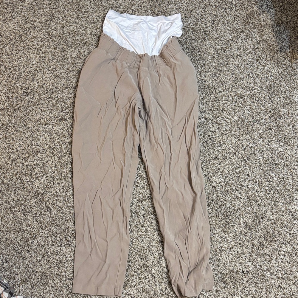 Maternity!! Khaki pants with belly panel